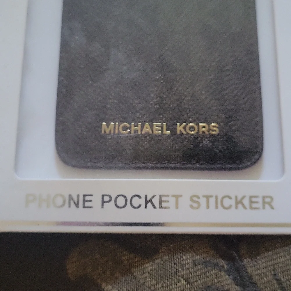Michael Kors Black Phone Pocket Sticker
